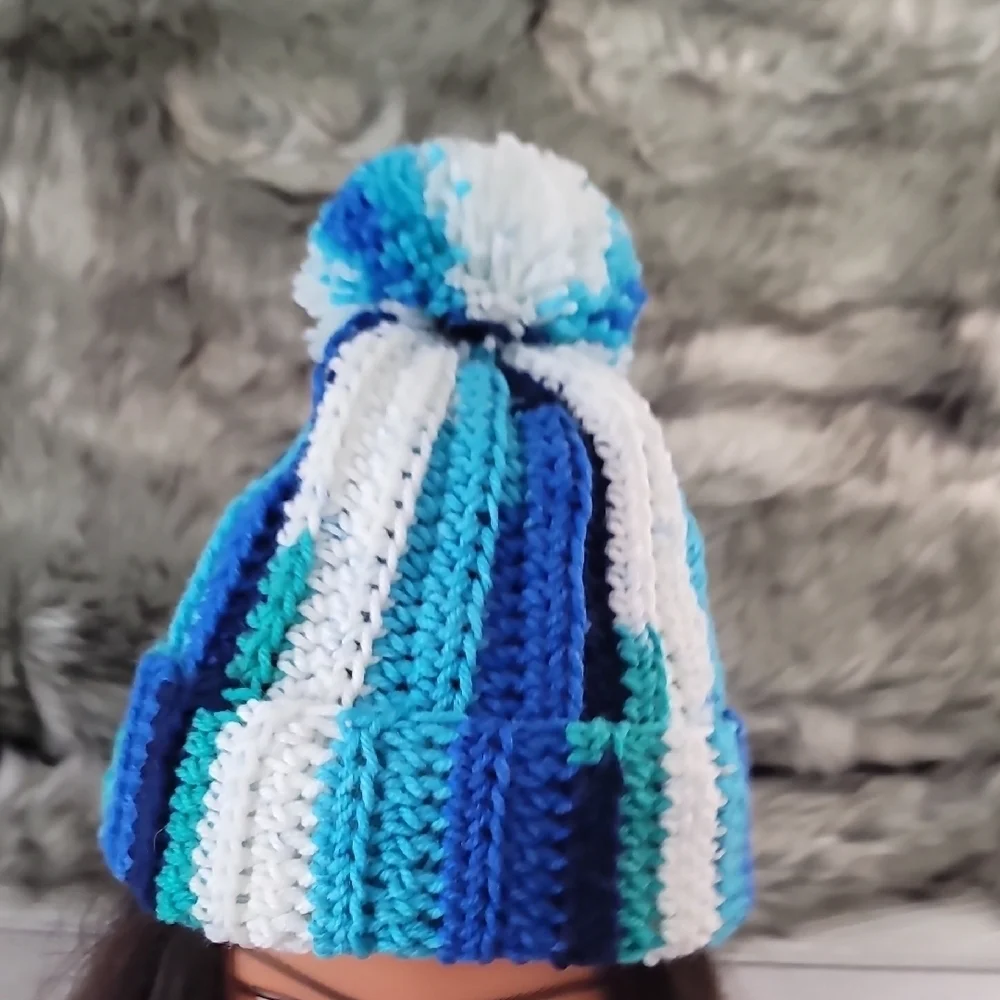 Colorful Striped Knit Beanie
